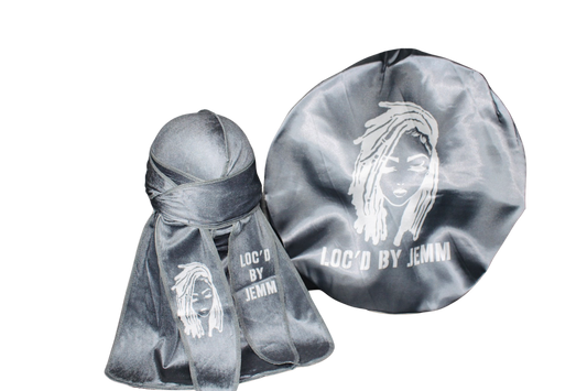 Grey Silk Bonnet & Durag